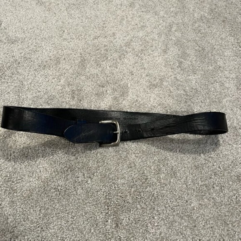 Carhartt Mens Black Leather Double Snap Utility Belt Nickel Buckle L Large 2201